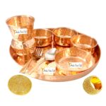 Prisha India Craft Pure Copper Dinner Thali Set, Serveware & Dinnerware, Service for 2