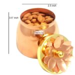 Prisha India Craft Copper Plating Dry Fruit Container Decorative Serving Bowls, Pieces, Gold